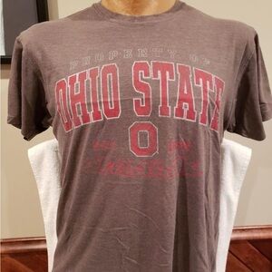 Ohio State Buckeyes L Tshirt Heather Grey/Red